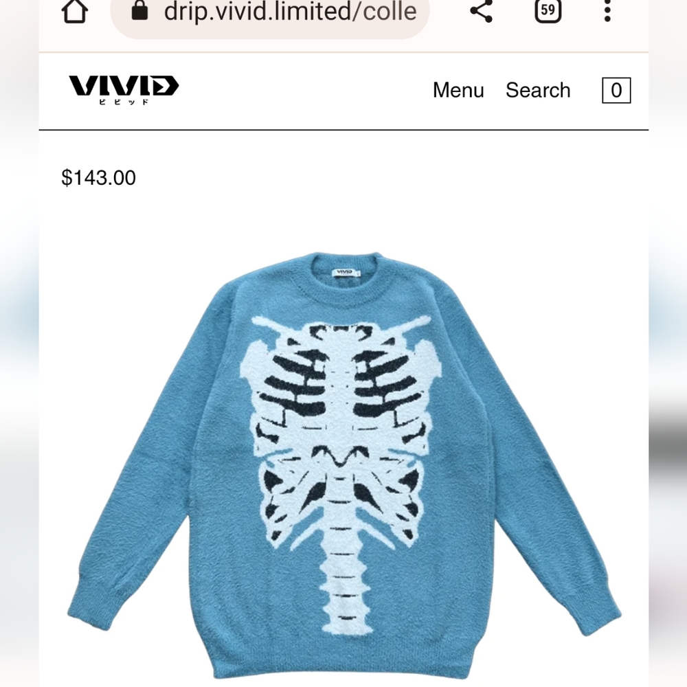 NWOT Vivid Mens Med Sweater